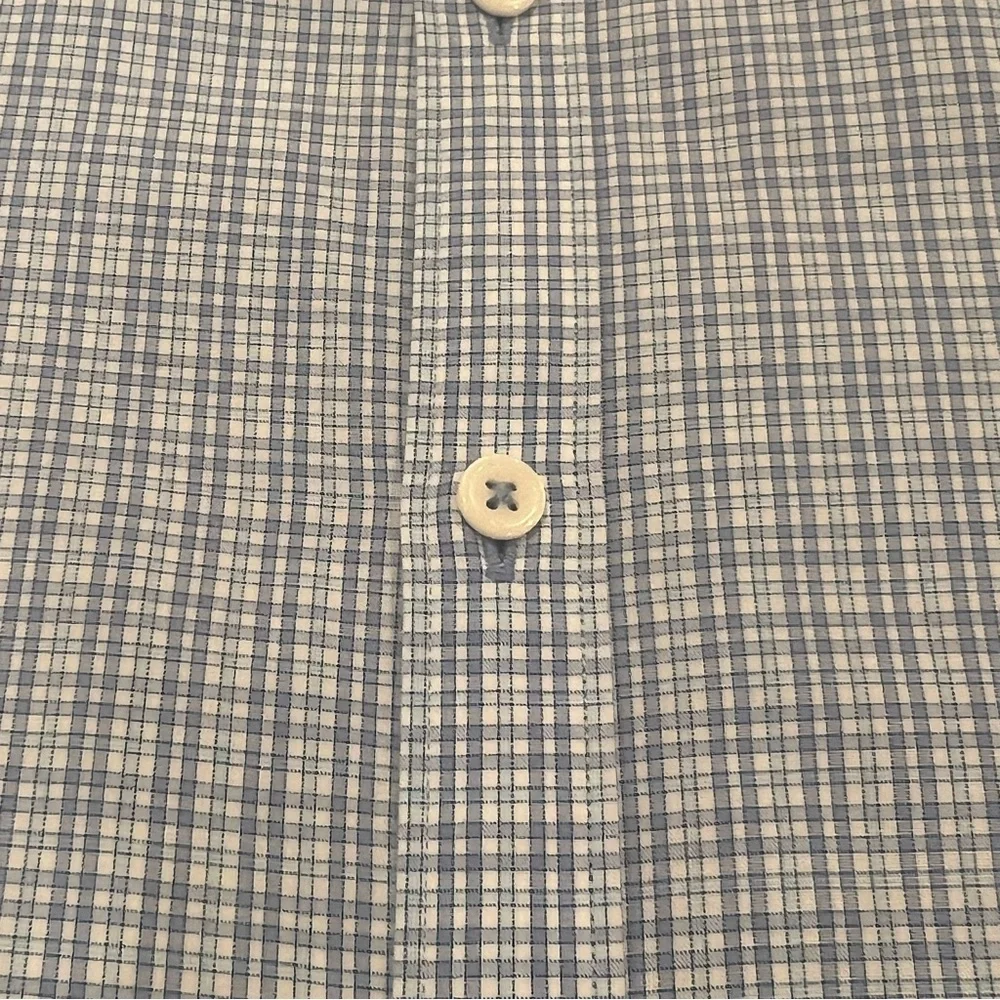 Zachary‎ Prell Men’s Blue/White Check Long-Sleeve Button Up Dress Shirt XL